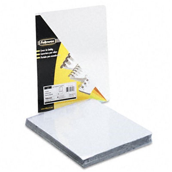 Fellowes 52311 Transparent PVC Binding System Covers  8 3/4 x 11 1/4  Clear  100 per Pack, Fellowes, Mfr#: 52311